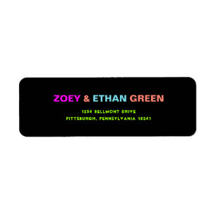 PixDezines Neon Colors B'nai Mitswa Label