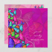 PixDezines Neon Fluttering by/DIY achtergrondkleur Kaart (Voorkant / Achterkant)