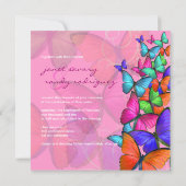 PixDezines Neon Fluttering by/DIY achtergrondkleur Kaart (Achterkant)