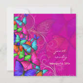 PixDezines Neon Fluttering by/DIY achtergrondkleur Kaart (Voorkant)