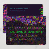 PixDezines NEON/GRUNG STARS/ROUTEBESCHRIJVING Kaart (Voorkant / Achterkant)