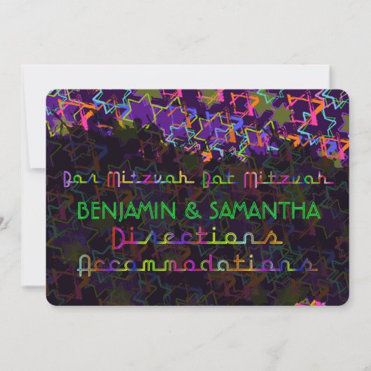 PixDezines NEON/GRUNG STARS/ROUTEBESCHRIJVING Kaart (Voorkant)