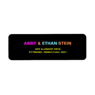 PixDezines Neon Kleuren B'nai Mitzvah Label