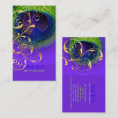 PixDezines neon peace eye/filigree Visitekaartje (Voorkant / Achterkant)