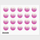 PixDezines Neon Pink Eiffel/Sweet 15/DIY Hartelijk Ronde Sticker (Vel)