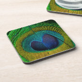 PixDezines neon/psychedelic peace eye Bier Onderzetter (Linkerzijde)