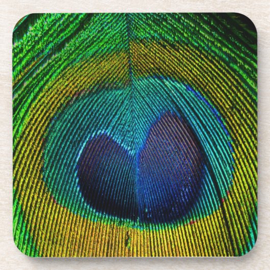 PixDezines neon/psychedelic peace eye Bier Onderzetter (Voorkant)