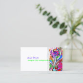 PixDezines neon retro swirls/diy achtergrondkleure Visitekaartje (Staand voorkant)