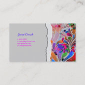 PixDezines neon retro wervelingen/doe-het-zelf ach Visitekaartje (Achterkant)