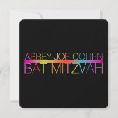 PixDezines neons/typografie/bat mitzvah Kaart (Voorkant)