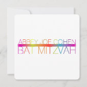 PixDezines neons/typografie/bat mitzvah Kaart (Voorkant)
