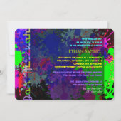 PixDezines neonverlichting/stadslang/bar mitzvah Kaart (Achterkant)