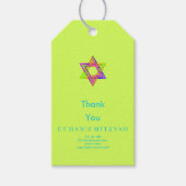 PixDezines Neonverlichting Ster van David Bar Mitz Cadeaulabel (Voorkant)