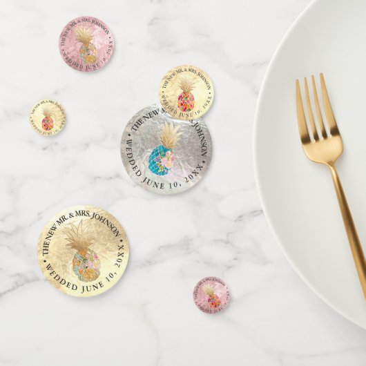PIXDEZINES NEP FOILIE+ALOHA ANANAS CONFETTI (Groep)
