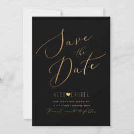 PixDezines Nep Goud Save the Date Kaart