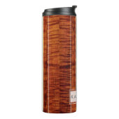 PixDezines nep Koa hout longboard Thermosbeker (Gedraaid links)