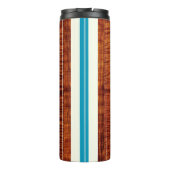 PixDezines nep Koa hout longboard Thermosbeker (Achterkant)