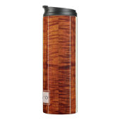 PixDezines nep Koa hout longboard Thermosbeker (Geroteerd rechts)