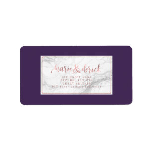 PixDezines Nep-rose goud+marmer+DIY-achtergrond Etiket