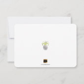 PixDezines Nep Zilver Ananas/red onze datum Save The Date (Achterkant)