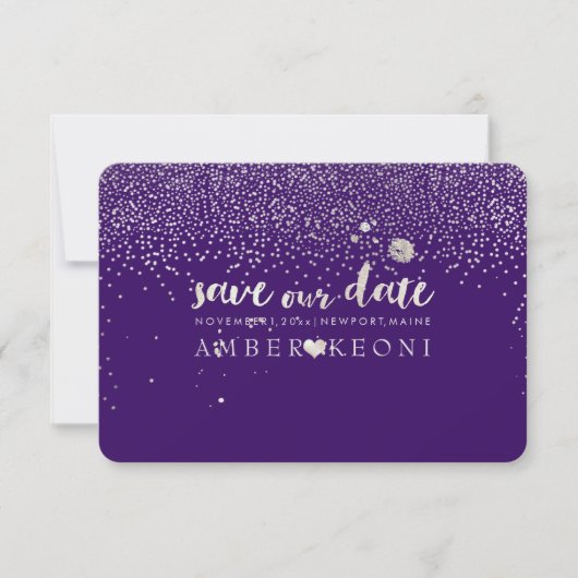 PixDezines Nep Zilver/Save Date/DIY Kleur Save The Date (Voorkant)