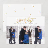 PixDezines Nepgoud Moderne Borstel Schrift Save The Date (Voorkant / Achterkant)