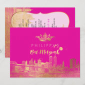 PixDezines Nepgoud NYC/Mitzvah/DIYkleur Kaart (Voorkant / Achterkant)