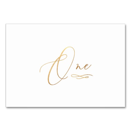 PixDezines Nepgoud Romantische Calligrafie Eén 1 Kaart (Voorkant)