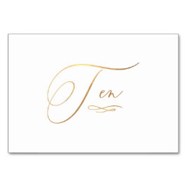 PixDezines Nepgoud Romantische Calligrafie Tien 10 Kaart