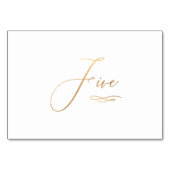 PixDezines Nepgoud Romantische Calligrafie Vijf 5 Kaart (Voorkant)