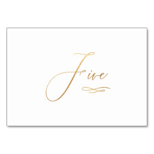 PixDezines Nepgoud Romantische Calligrafie Vijf 5 Kaart