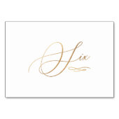 PixDezines Nepgoud Romantische kalligrafie Zes 6 Kaart (Achterkant)