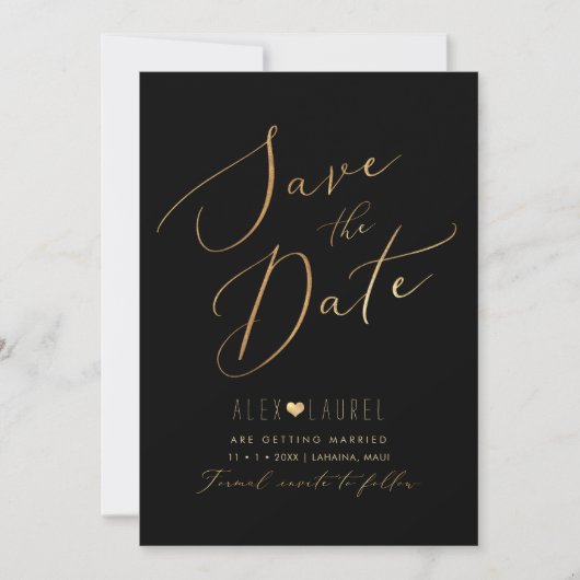 PixDezines Nepgoud Save the Date Kaart (Voorkant)
