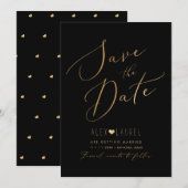 PixDezines Nepgoud Save the Date Kaart (Voorkant / Achterkant)