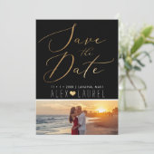 PixDezines Nepgoud Save the Date Kaart (Staand voorkant)