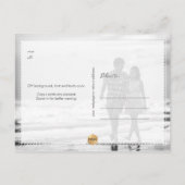 PixDezines Nepgoud Save the Date Luxe Script Pos Briefkaart (Achterkant)