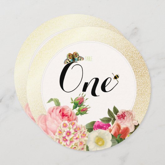 PixDezines nepgoud spikkels/tafel nummers Kaart (Voorkant / Achterkant)