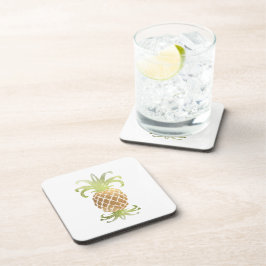 PixDezines Nepgouden Ananas/DIY achtergrond Bier Onderzetter