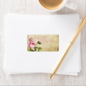 PixDezines nepperkament +vintage rozen Etiket (Insitu)