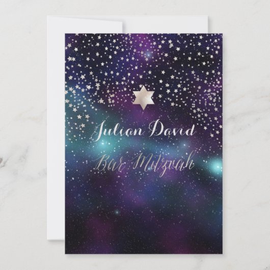 PixDezines NGHT SKY BAR MITZVAH ✡ Kaart (Voorkant)