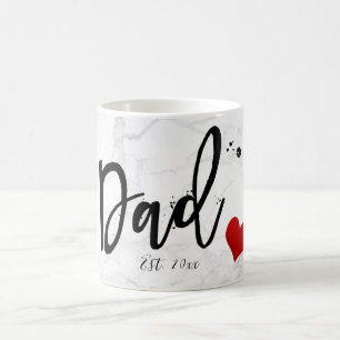 PixDezines NIEUW DAD Marble+Modern script Koffiemok