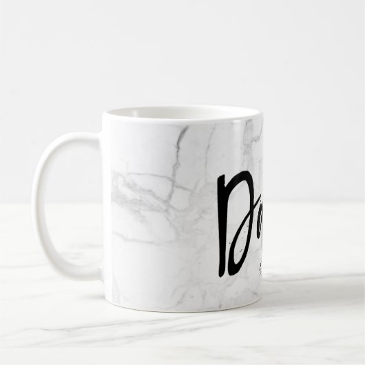 PixDezines NIEUW DAD Marble+Modern script Koffiemok (Links)