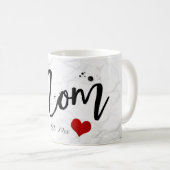 PixDezines NIEUW MOM Marble+Modern Script Koffiemok (Voorkant rechts)