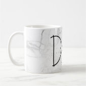 PixDezines NIEUWE VADER Marmer+Moderne Script Koffiemok (Links)