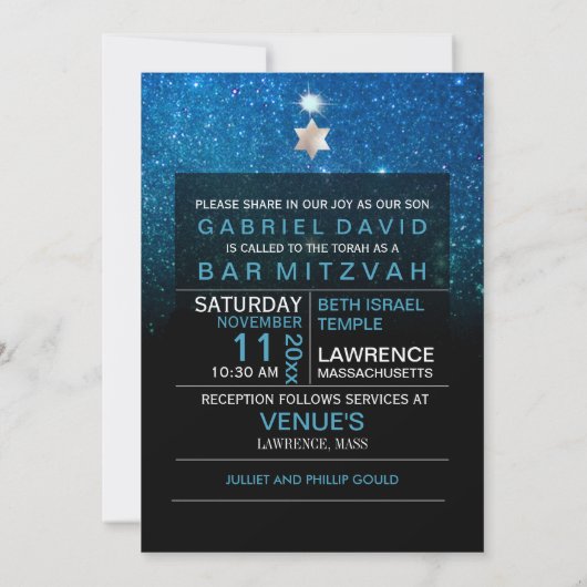 PixDezines Night Sky/Blauwgroen/typografie/bar mit Kaart (Achterkant)