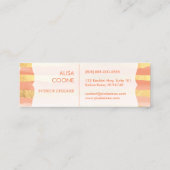 PixDezines noemen me verbijsterd faux goud Mini Visitekaartje (Achterkant)