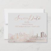 PixDezines NYC Schetste Cityscape/DIY achtergrond Magnetische Uitnodiging (Voorkant)