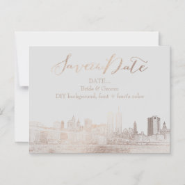 PixDezines NYC Schetste Cityscape/DIY achtergrond Magnetische Uitnodiging