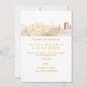 PixDezines NYC Skyline/Faux Gold/DIY Achtergrond Kaart (Achterkant)