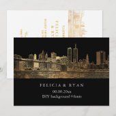 PixDezines NYC Skyline/Faux Gold/DIY Achtergrond Kaart (Voorkant / Achterkant)